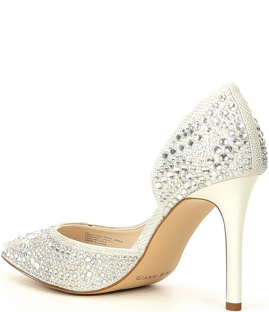 Gianni Bini Bridal Collection Mairah Jewel Embellished d'Orsay Stiletto Pumps