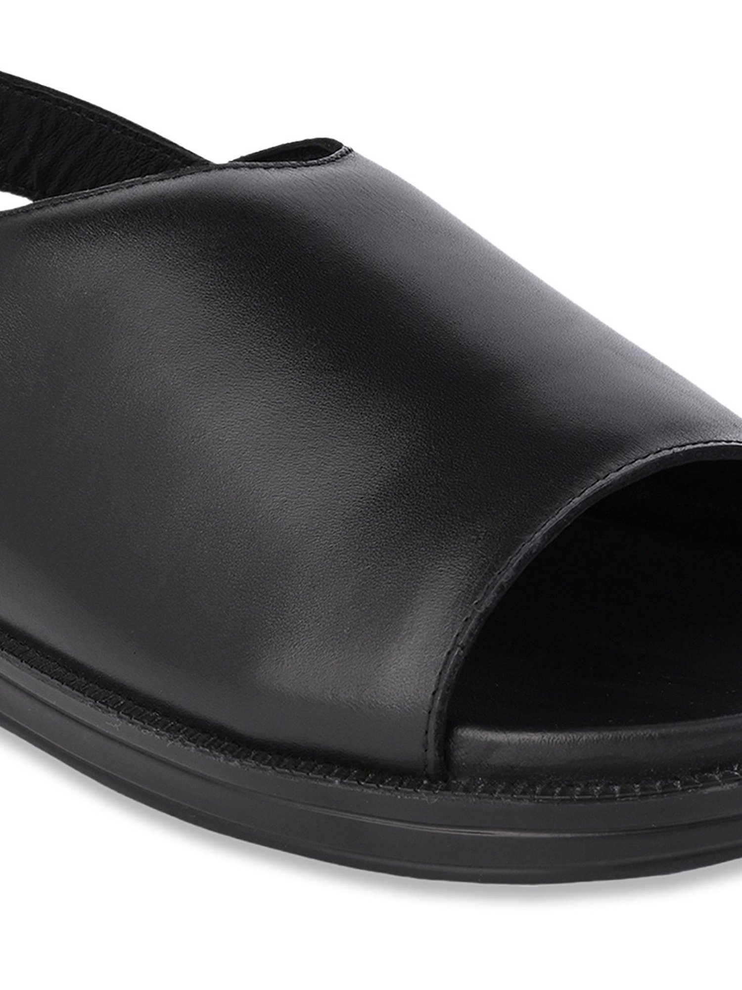 Alberto Torresi Men's Black Back Strap Sandals