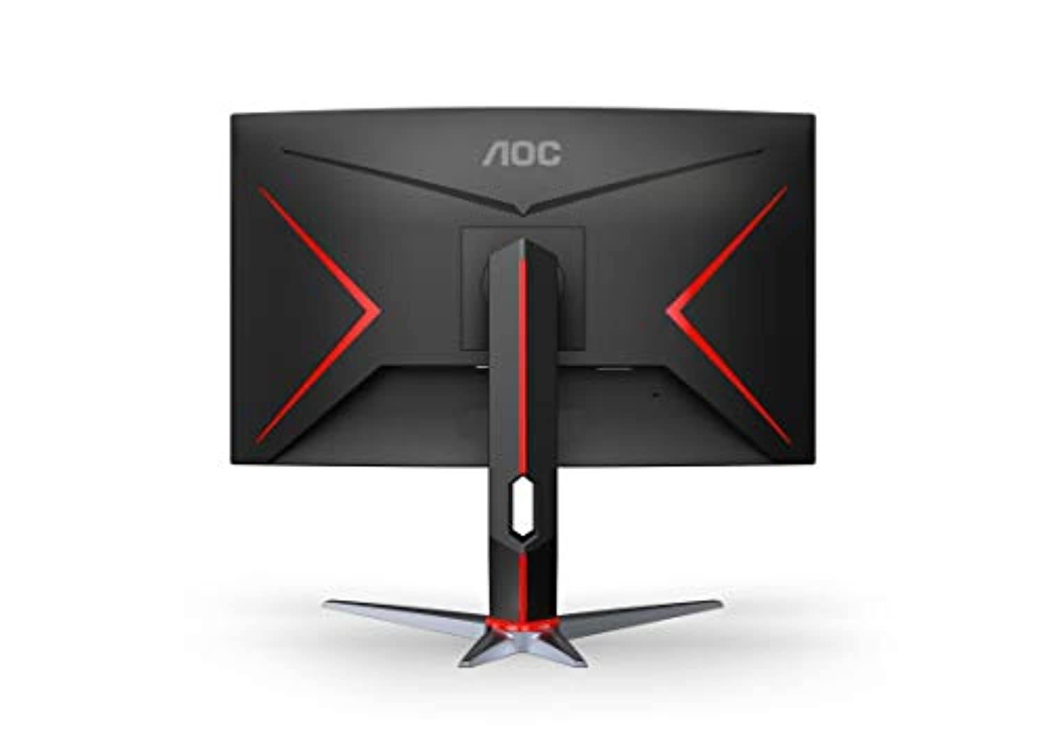 AOC CQ27G2 27" Super Curved Frameless Gaming Monitor QHD 2K, 1500R Curved VA, 1ms, 144Hz, FreeSync, Height adjustable, 3-Year Zero Dead Pixel Guarantee (CQ27G2)
