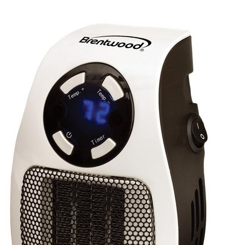 Pelonis HF-0063 1500-Watt 2-Setting Portable Oscillating Small Room Digital Fan and Personal Space Heater, Black