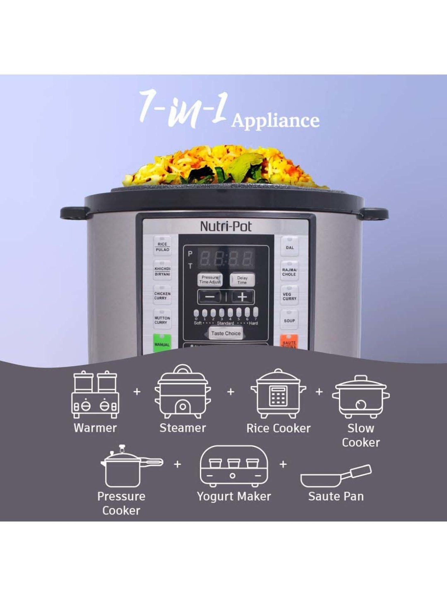 Pigeon Rice Cooker 700W, 1.8L with Single pot & Measuring Cup (Red)