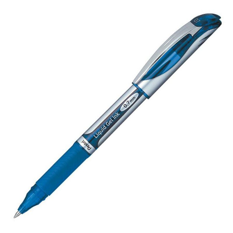 Pentel Liquid Gel Pen Refillable .7mm Blue Barrel/Ink BL57C