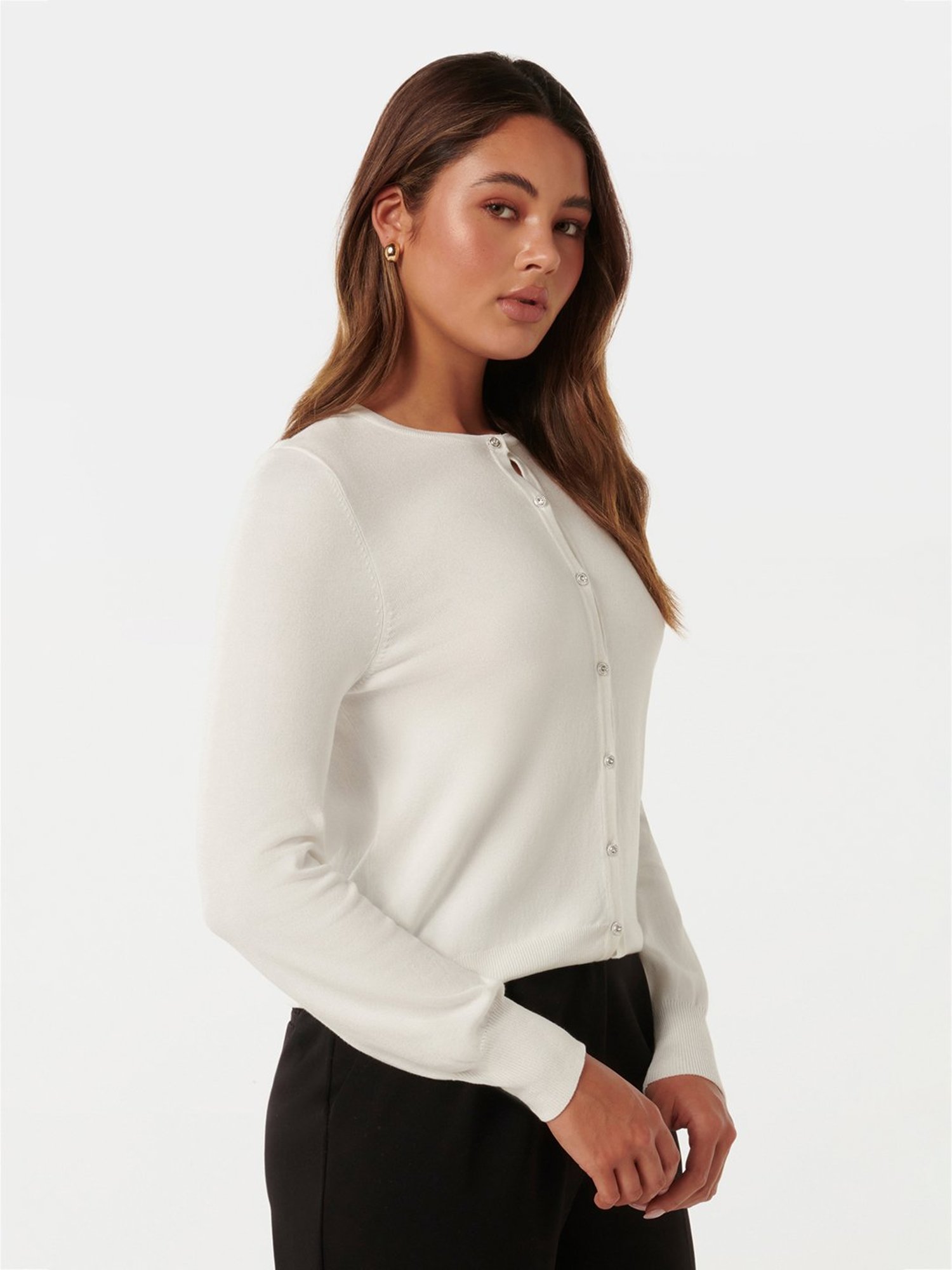 Forever New Morgan Basic Crew Knit Cardigan