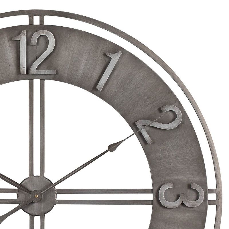Studio Designs 30" Industrial Loft Brushed Steel Analog Home Decor Wall Clock