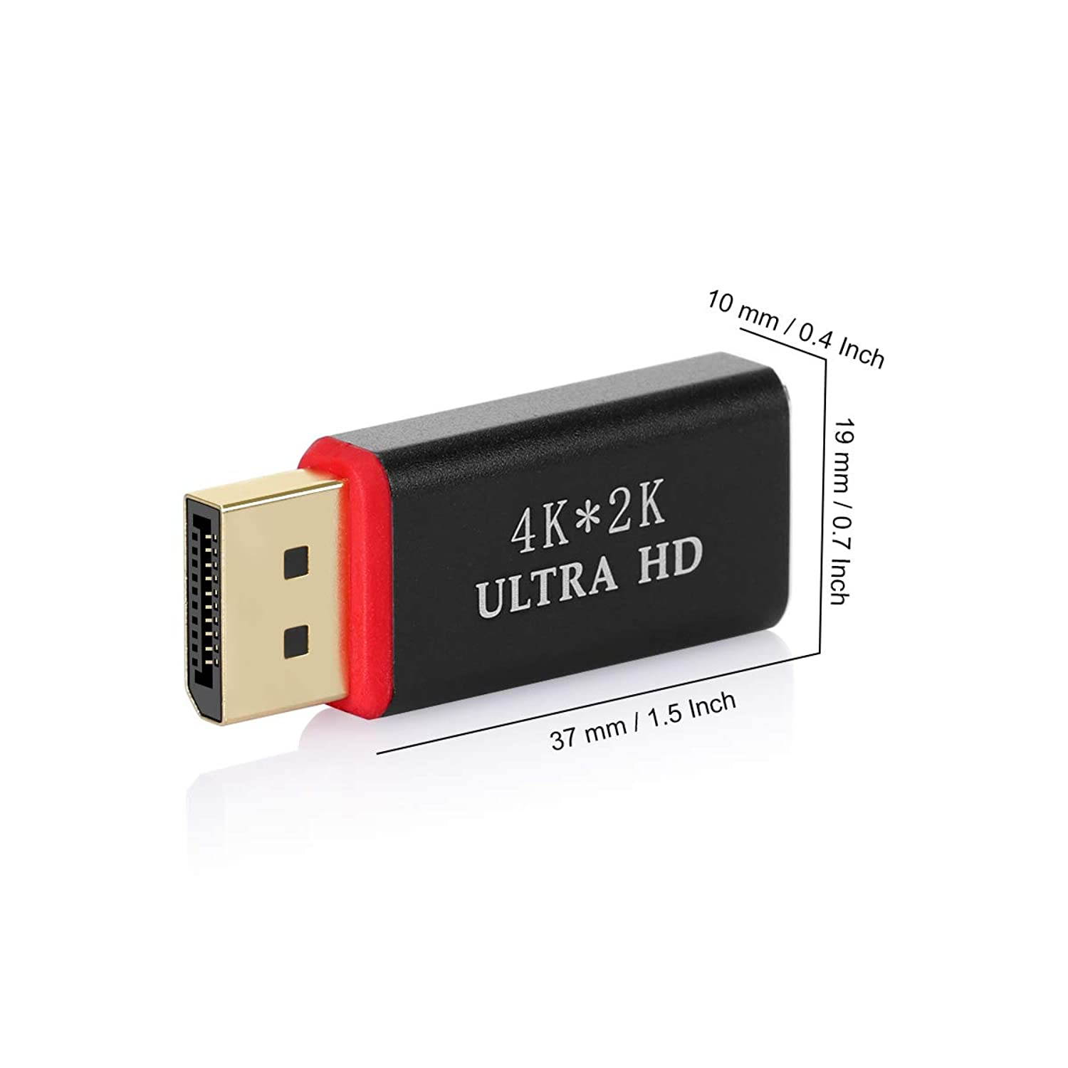 FREEGENE Displayport to HDMI Adapter 4K2K Gold Plated Male DP to Female HDMI Converter Aluminum Alloy