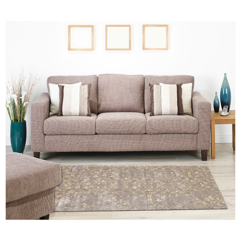 5'X7'6" Damask Woven Area Rugs Slate - Weave & Wander