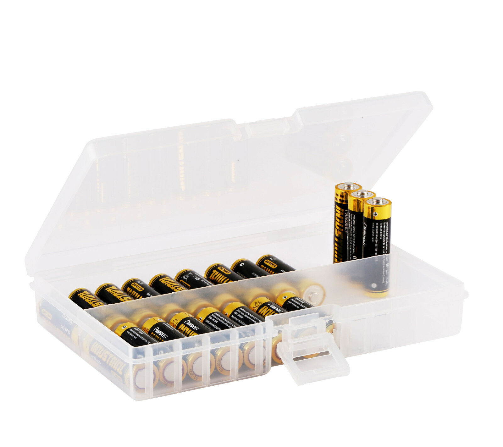 Battery Holder Storage Case Battery Organizer Box Clear For 48 AAA Batteries