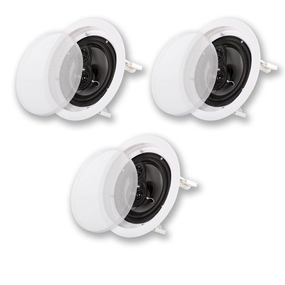 Acoustic Audio CS-IC83 In Ceiling 8" Home Theater 3 Speaker Set 3 Way Flush Mount