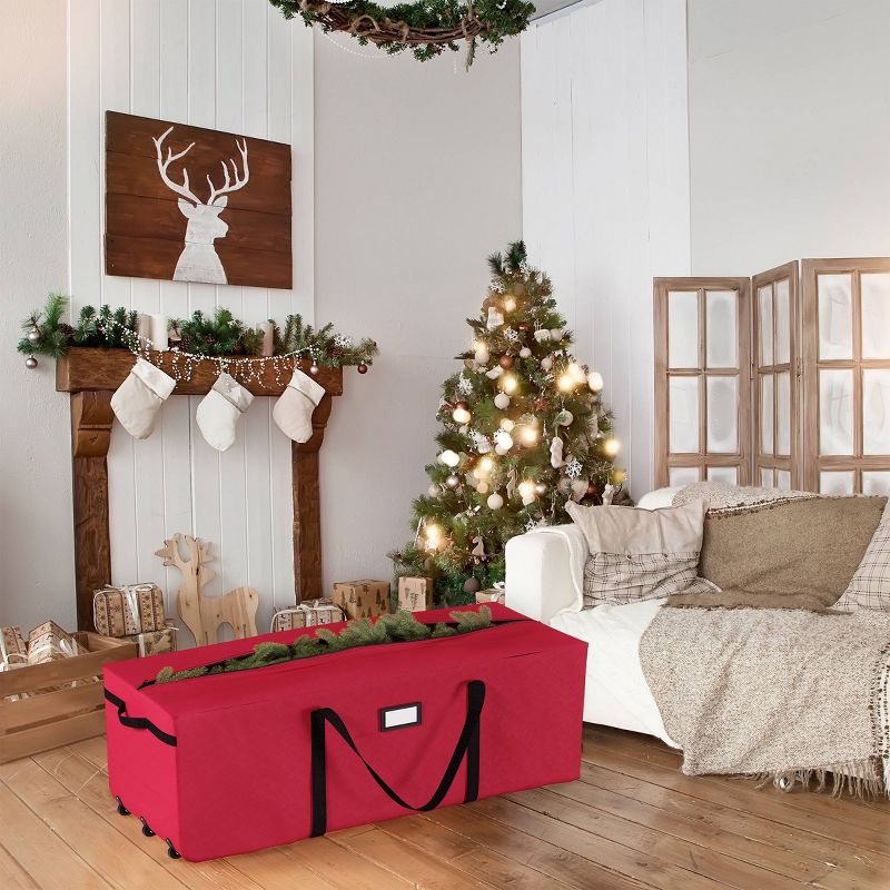 12' Premium Red Rolling Christmas Tree Storage Duffel Bag - Elf Stor