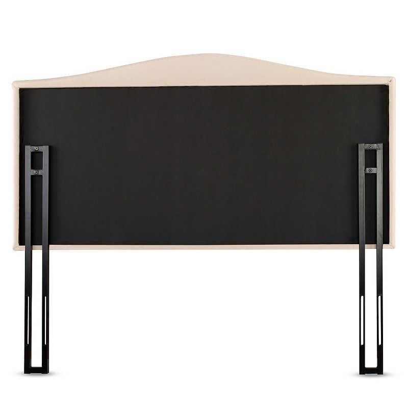 Queen Colfax Upholstered Nailhead Headboard Taupe - Zinus