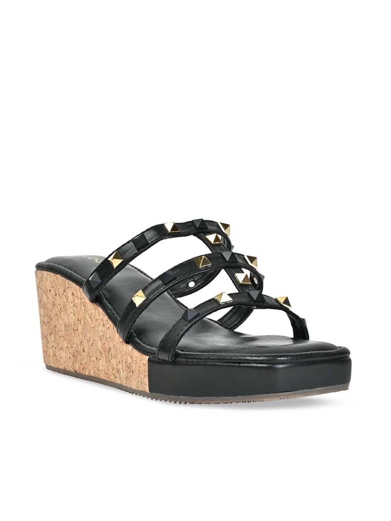 Rocia by Regal Women's Black Casual Wedges