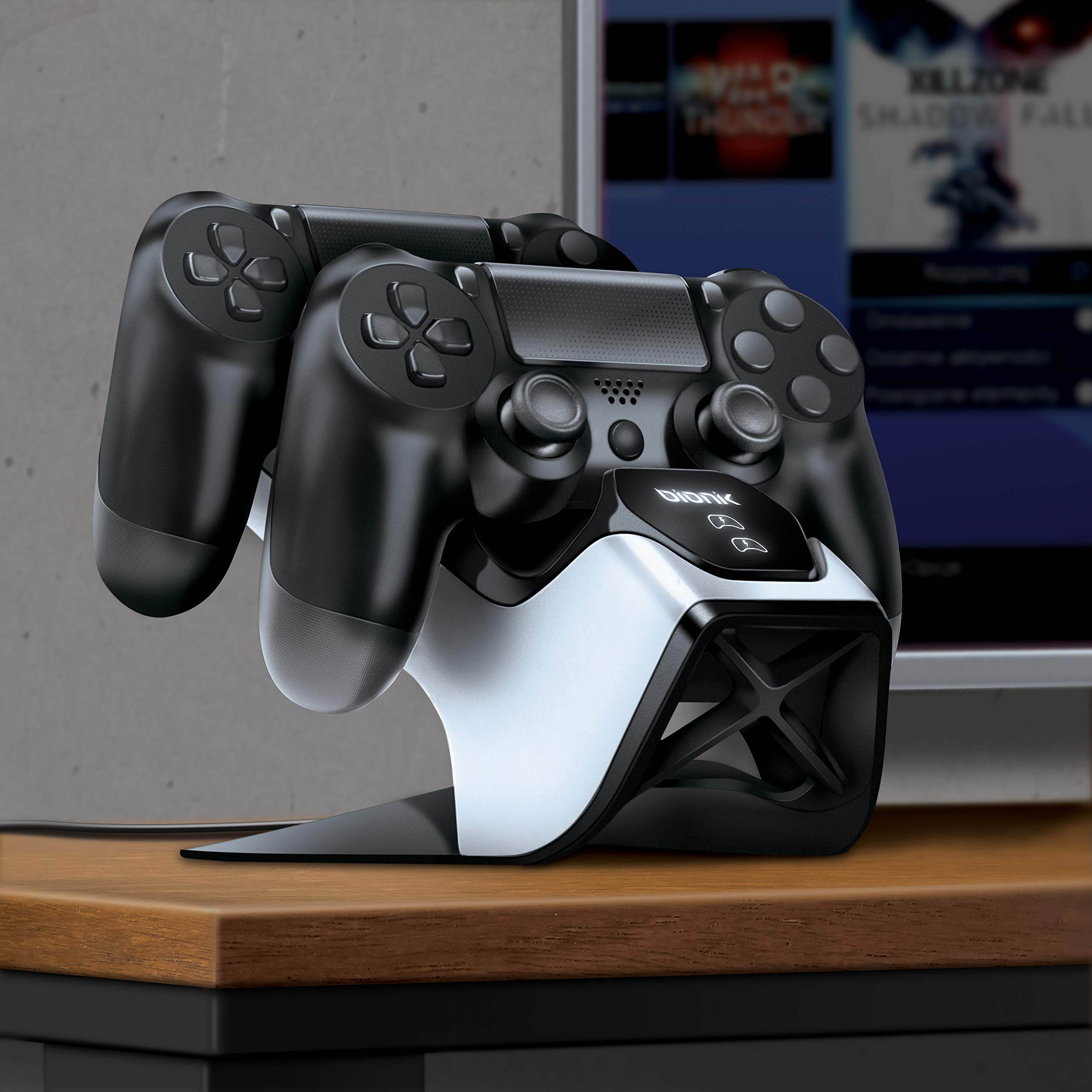 Bionik Power Stand PS4 DualStock Controllers Charger Stand Dock for PlayStation 4