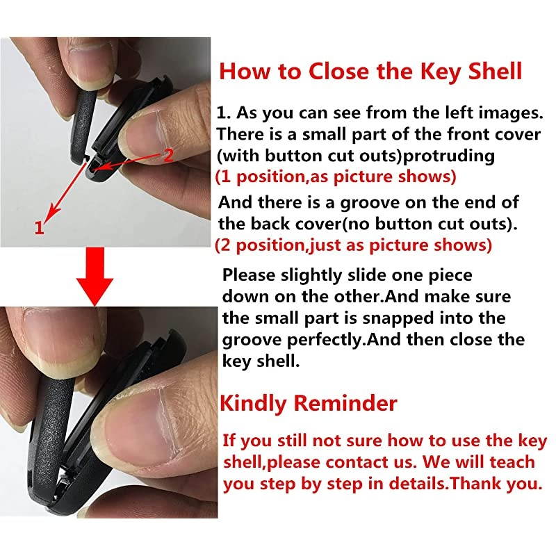 Fob Shell Case Fit for Honda Accord Civic Ex Pilot less Entry Remote Housing Replacement with Screwdriver