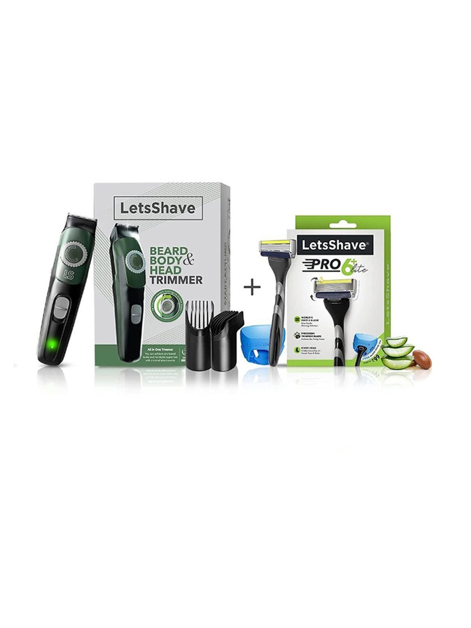 LetsShave Trim and Shave Combo for Men (Multicolor)