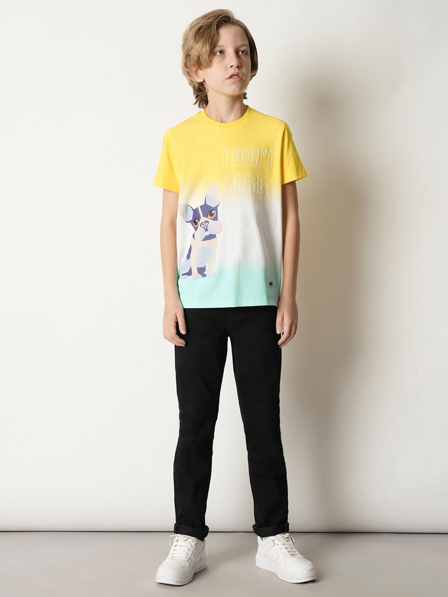 Pantaloons Junior Navy Cotton Printed T-Shirt