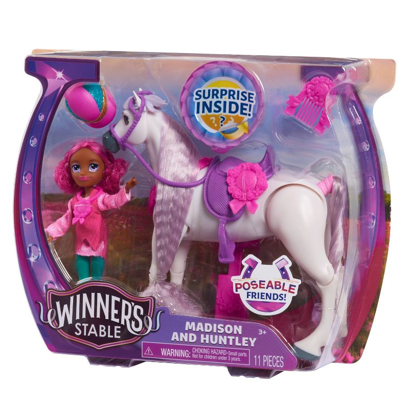 Winner's Stable Madison & Huntley Doll & Horse Figure Set 11pc