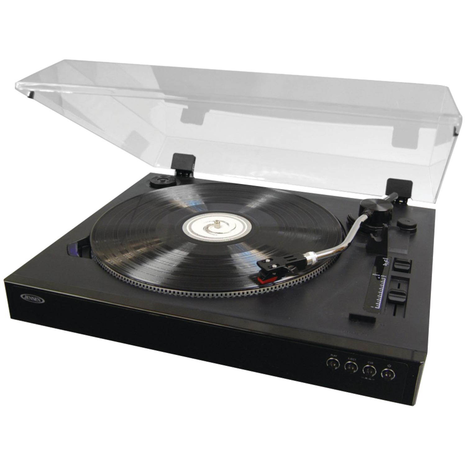 JENSEN JTA-470 Professional 3-Speed Stereo Turntable with Speed Adjustment