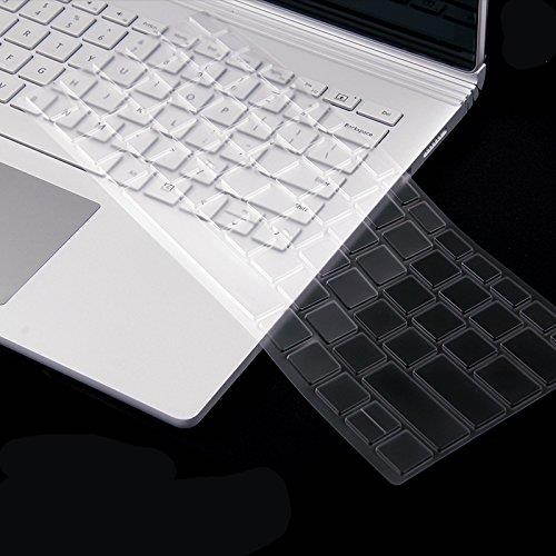 XSKN Ultra Thin Clear TPU Keyboard Skin Translucent Keyboard Cover for Microsoft Surface Book, US layout