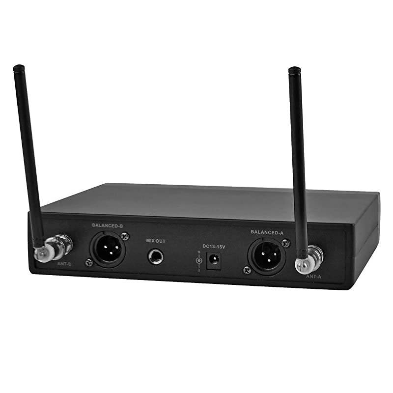 200Channel Professional UHF Wireless Microphone System with 2 Handheld Microphones for Church Business Meeting Outdoor Wedding and Karaoke