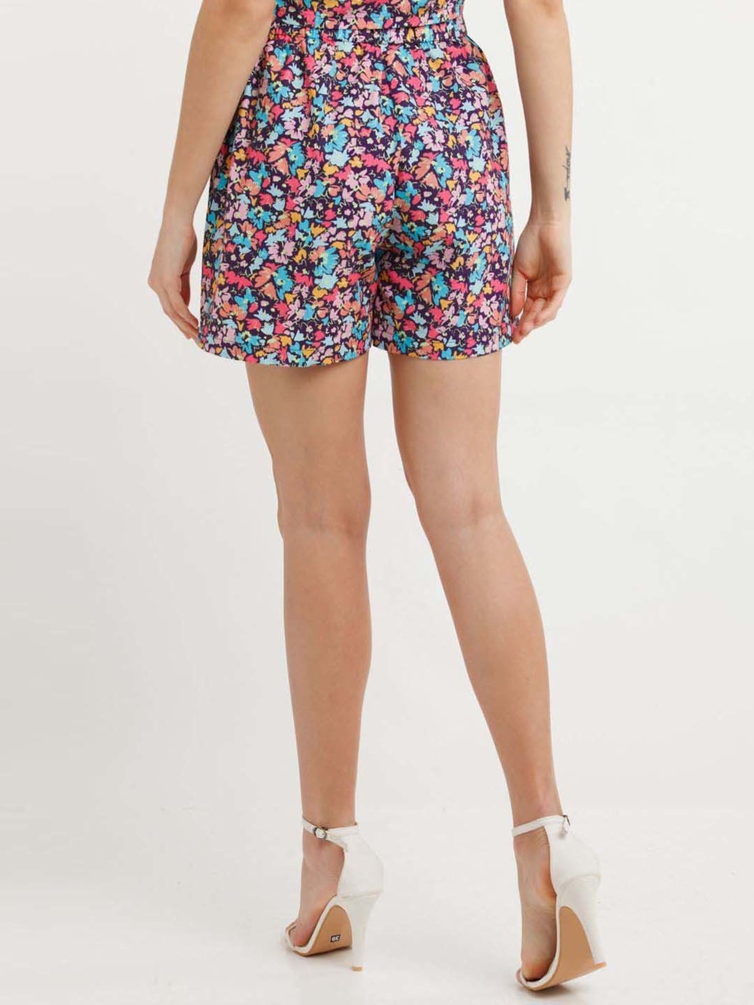 Zink London Multicolored Cotton Printed Shorts