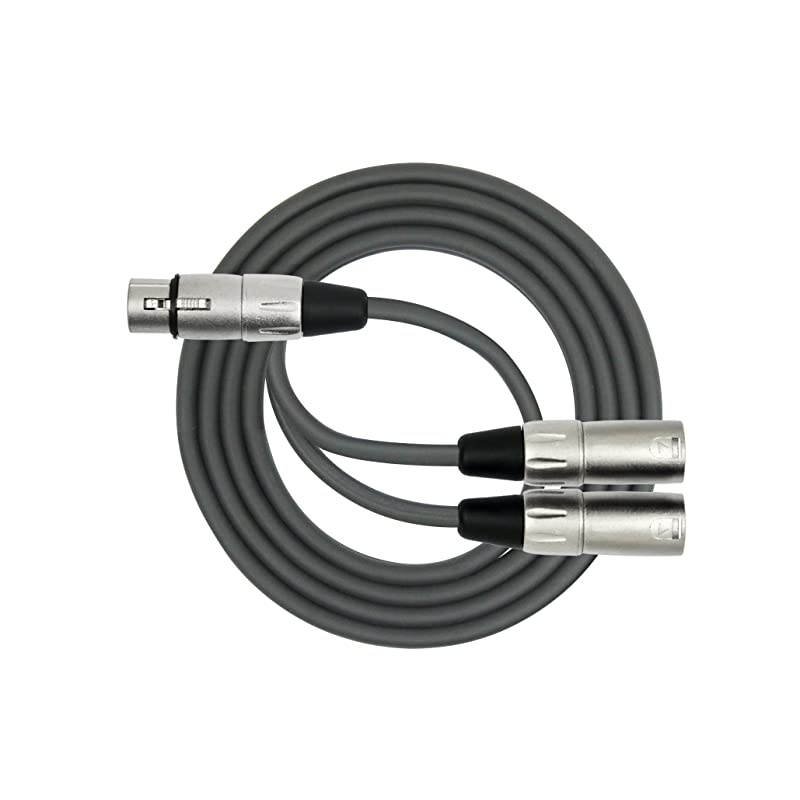 Cable Y30306 6 Feet XLR Female to Dual XLR Male YCable