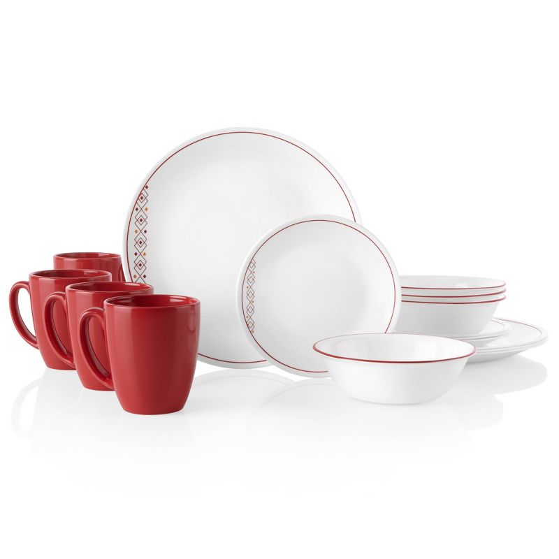 Corelle Classic 16pc Glass Fusion Chili Dinnerware Set