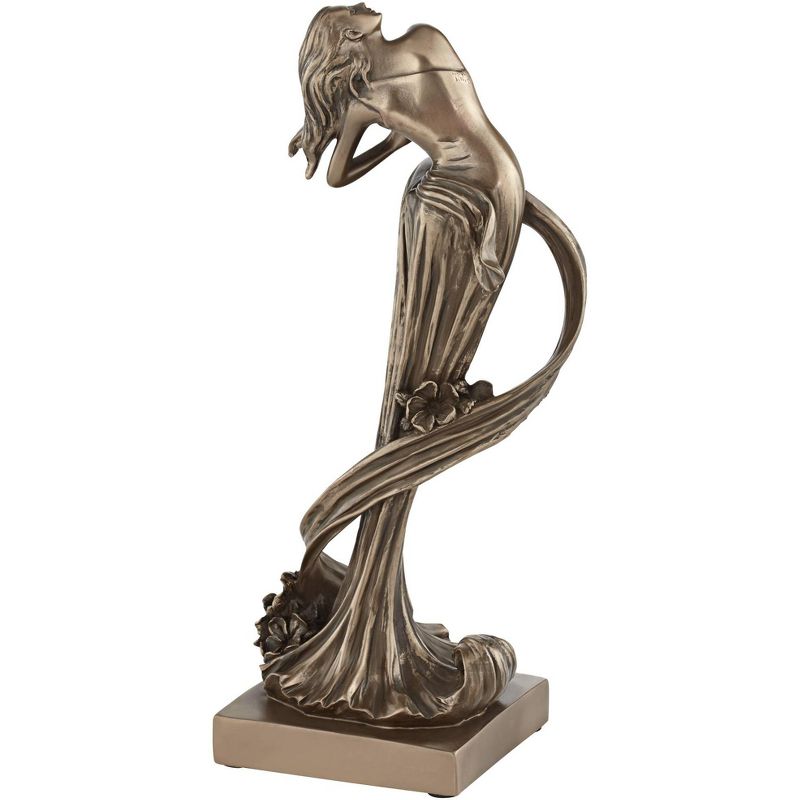 Kensington Hill Bronze Art Deco Fairy Skirt 13 3/4"H Decorative Statue