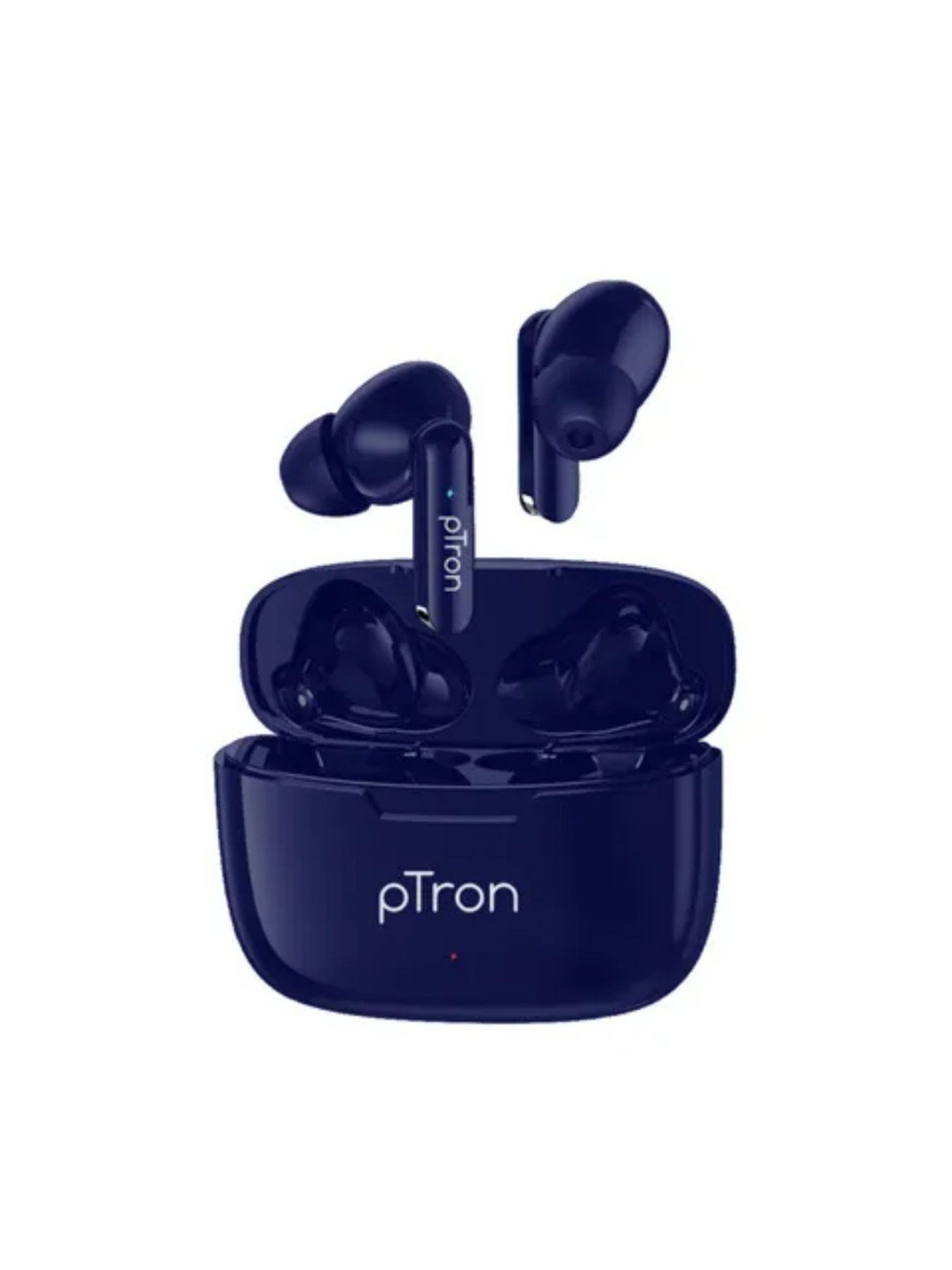 PTron Bassbuds Duo Bluetooth 5.1 Wireless Earbuds Stereo Audio Touch Control (Blue)