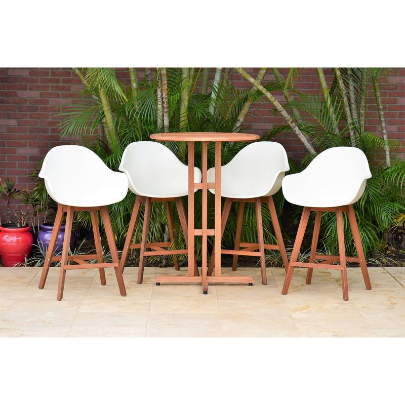 Toranto 3pc All-Weather Wicker Bar Island Set - Brown - Christopher Knight Home