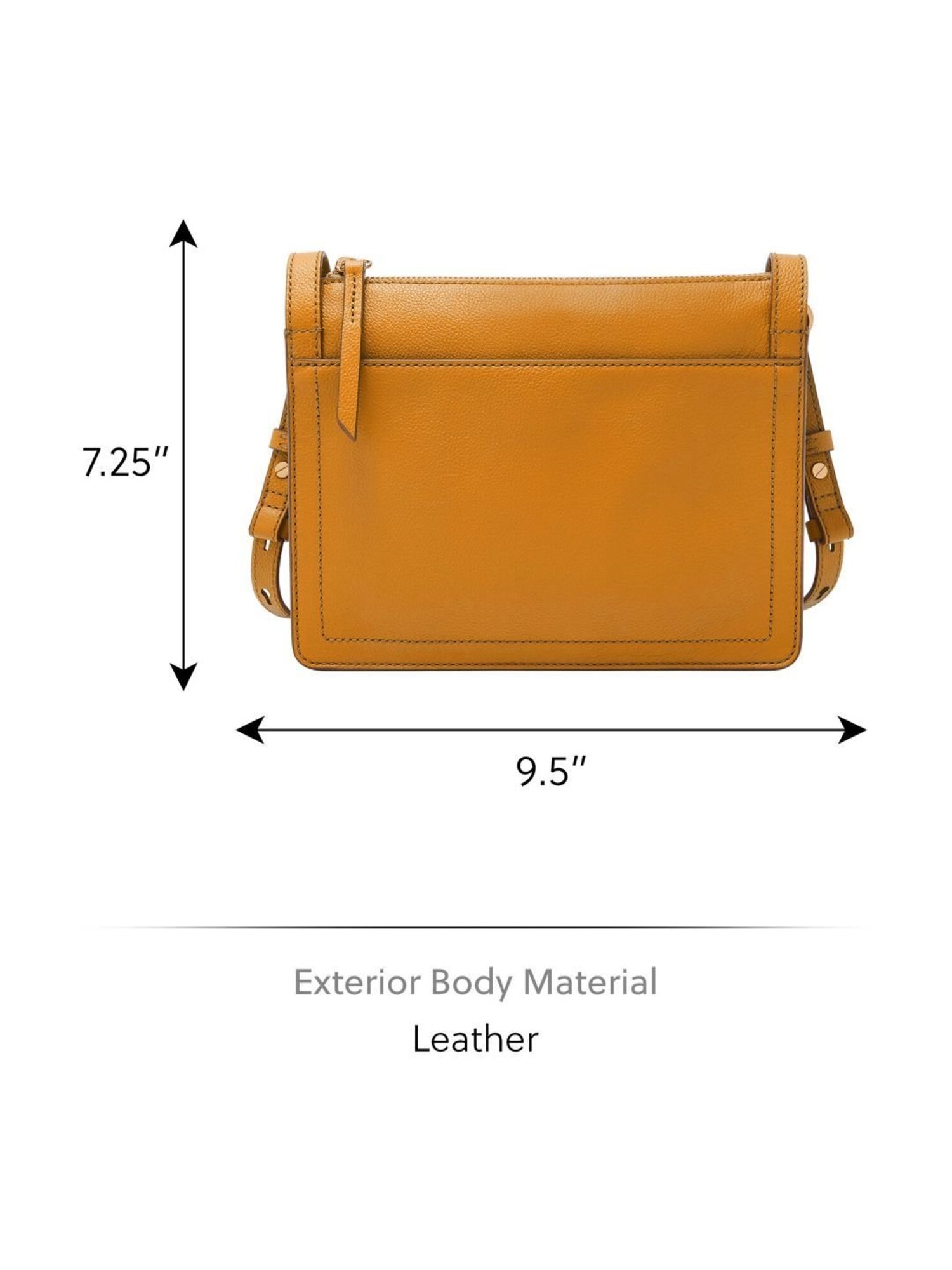 Fossil Yellow Solid Sling Handbag