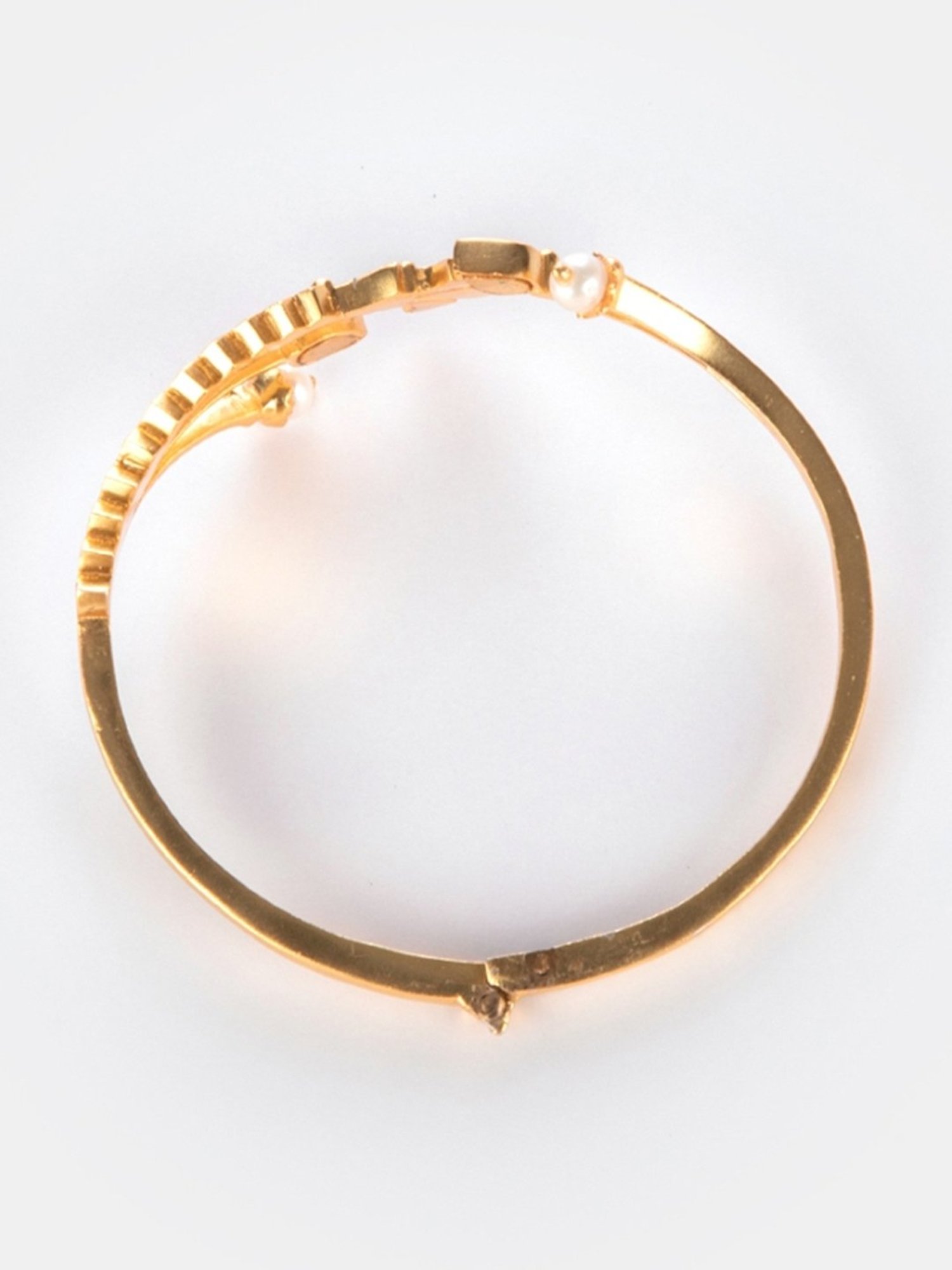 Shaya Brass Yellow Gold Samaroh Chalka Re Flexible Fit Bracelet for Women