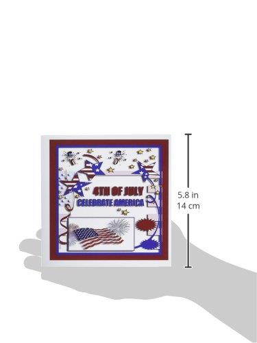 3dRose 4th of July Celebrate America Flag Stars and Firecrackers - Greeting Cards, 6 x 6 inches, set of 12 (gc_20170_2)