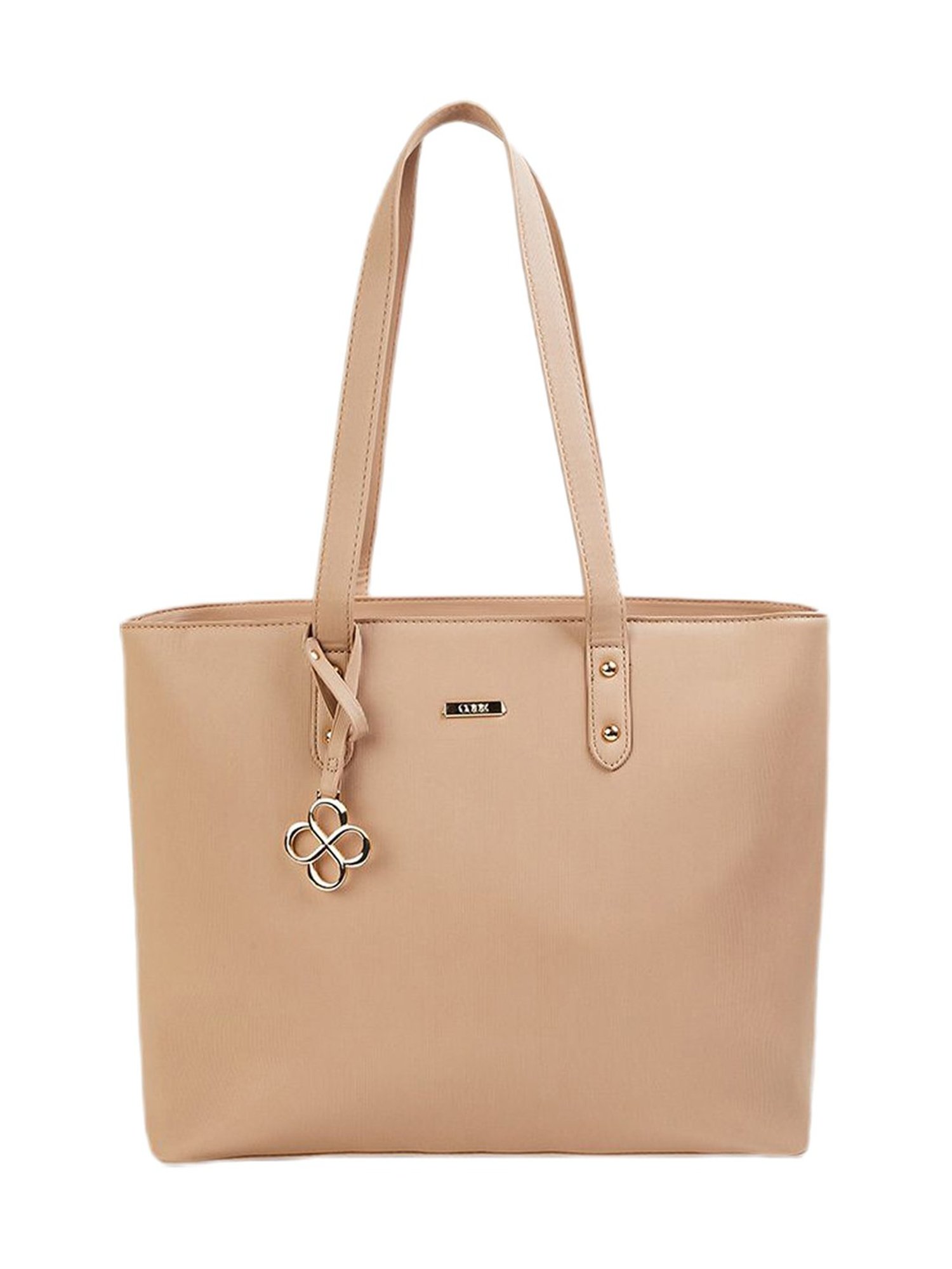 Code by Lifestyle Beige Textured Tote Bag