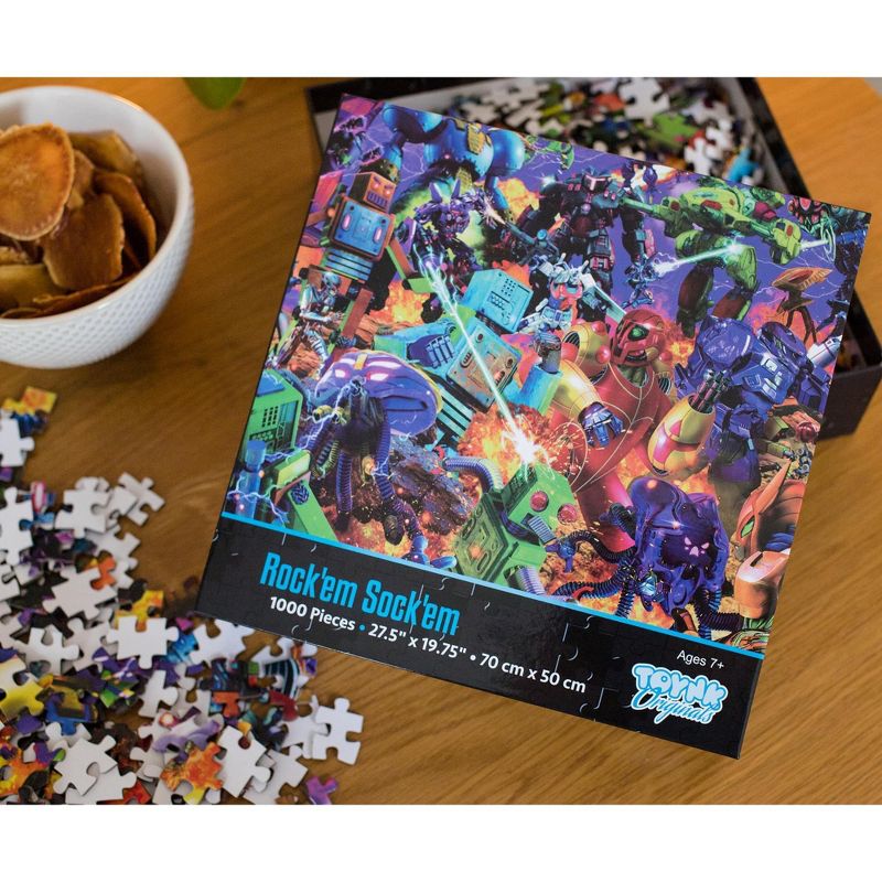 Toynk Rockem Sockem Mecha Robot Puzzle For Adults And Kids | 1000 Piece Jigsaw Puzzle