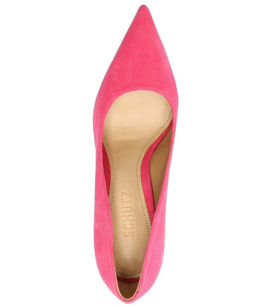 Schutz Lou Suede Pointed Toe Pumps