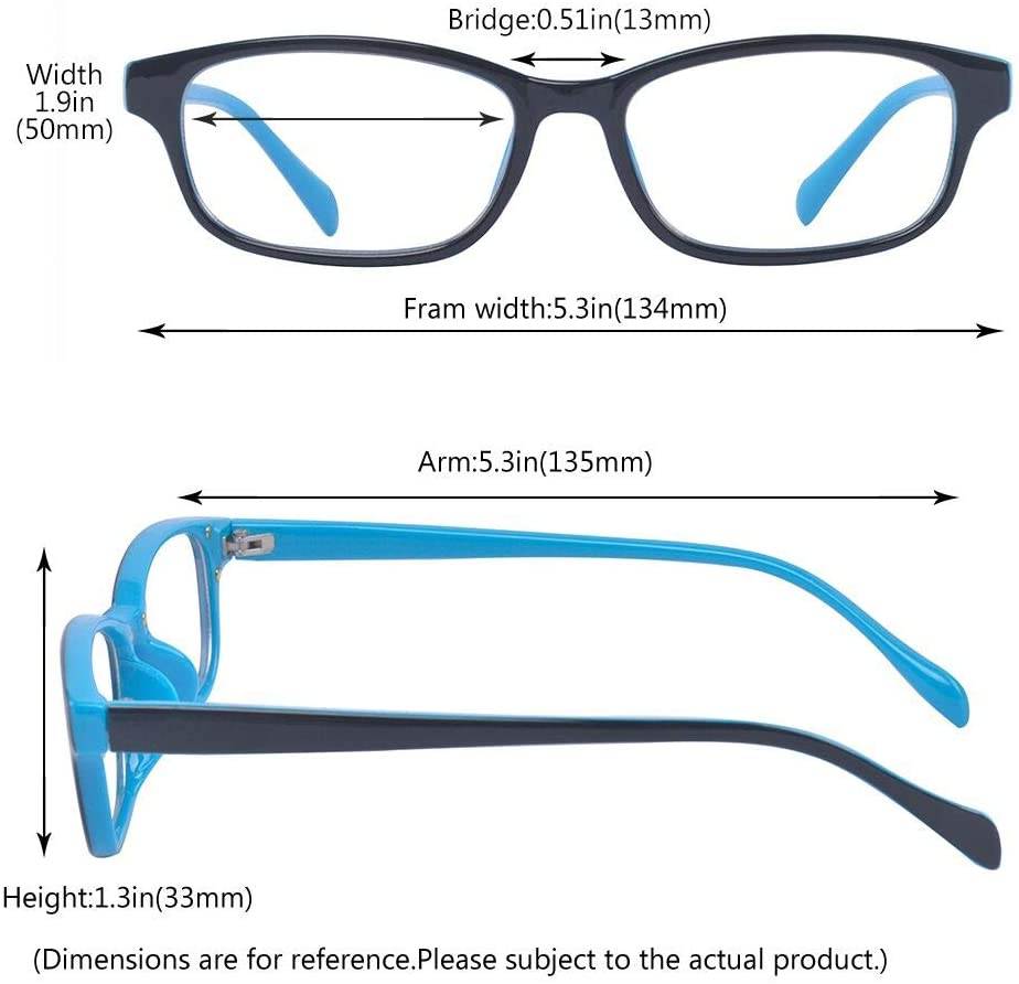 Children Kids Teens Blue Light Filter Computer Glasses for Blocking Anti Eye Eyestrain Transparent Lens Black Frame