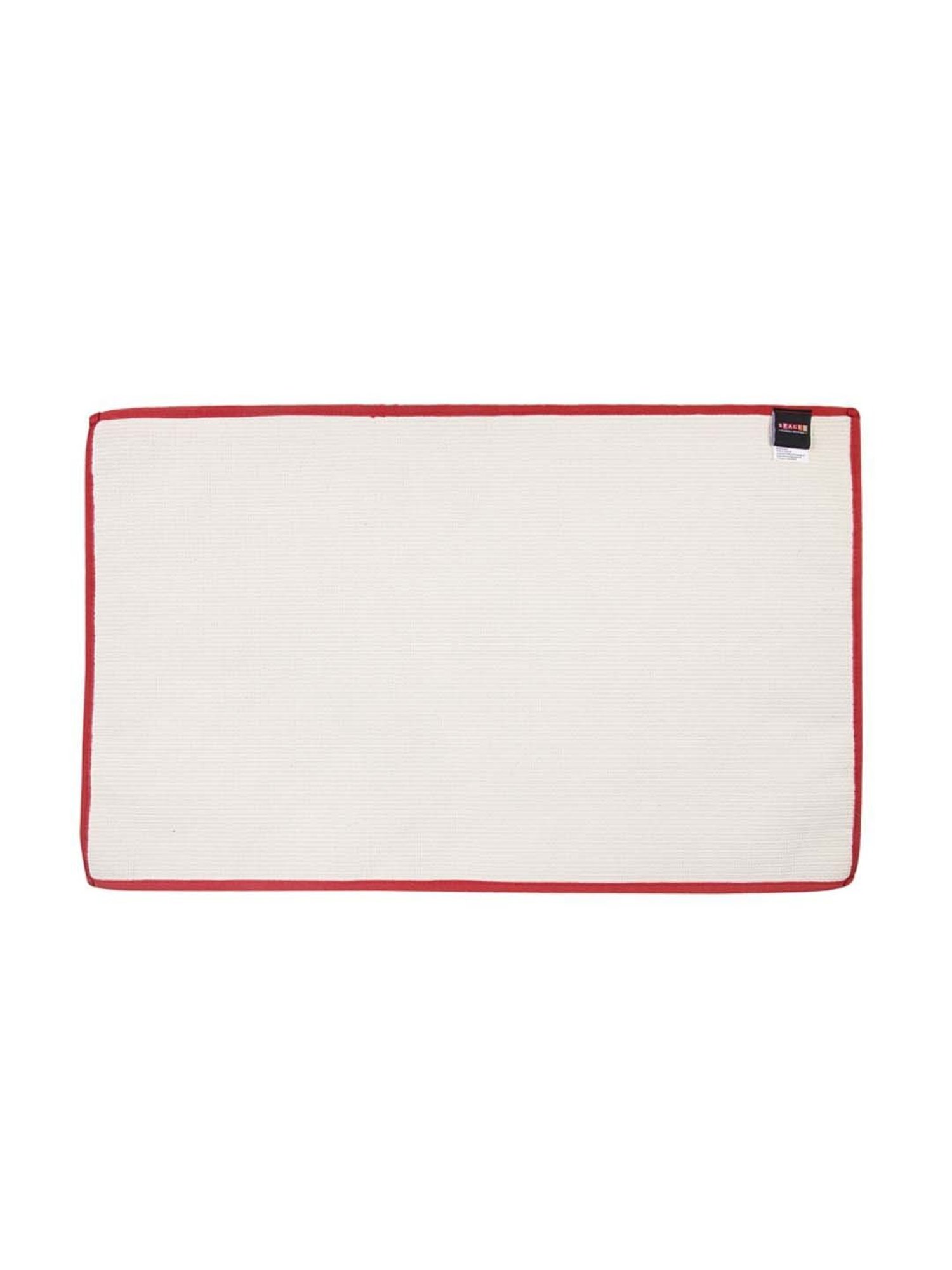 SPACES Red Acrylic Luxury Cushlon Drylon Large Foot Mat