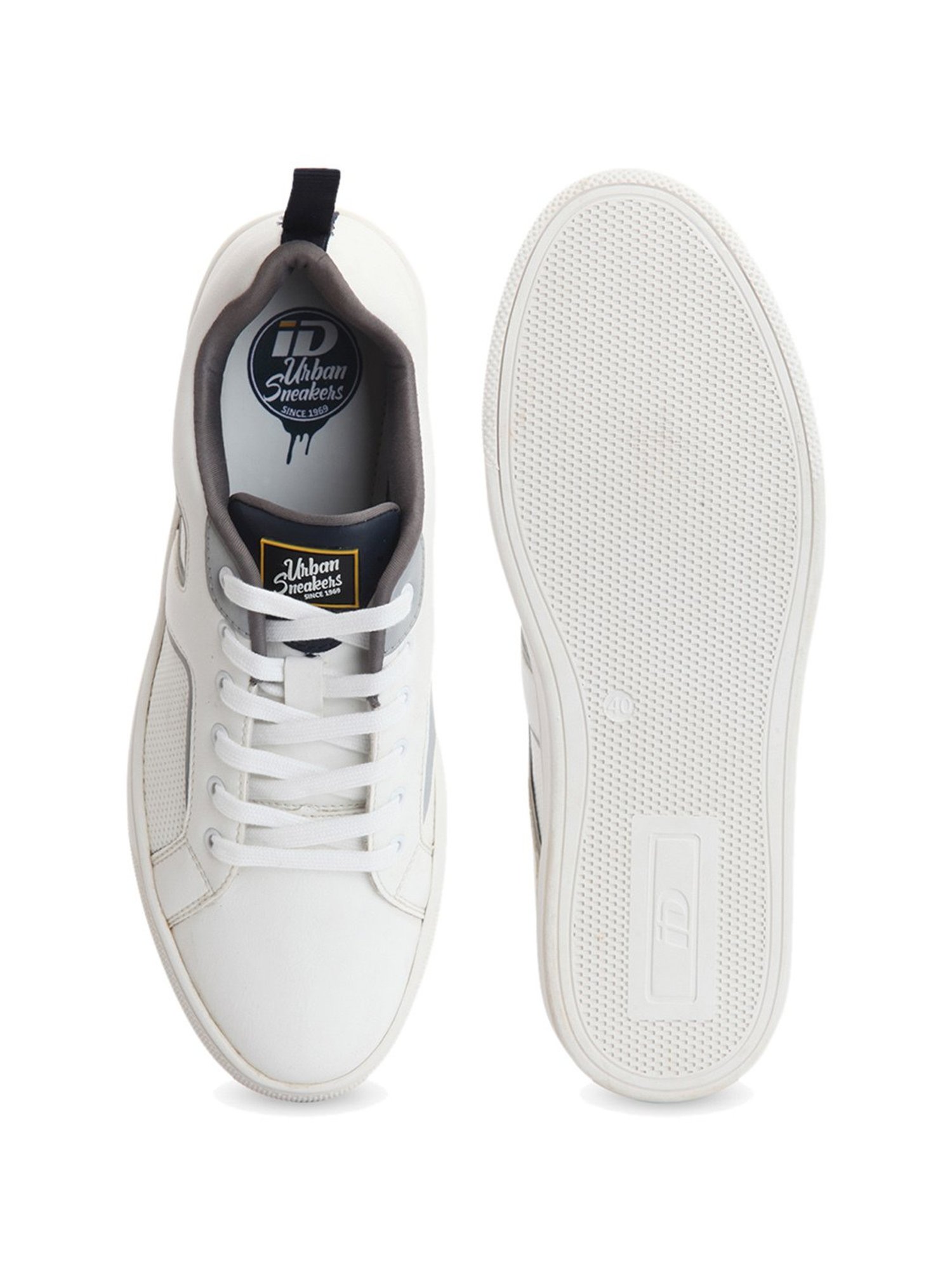 ID Men's White Casual Sneakers