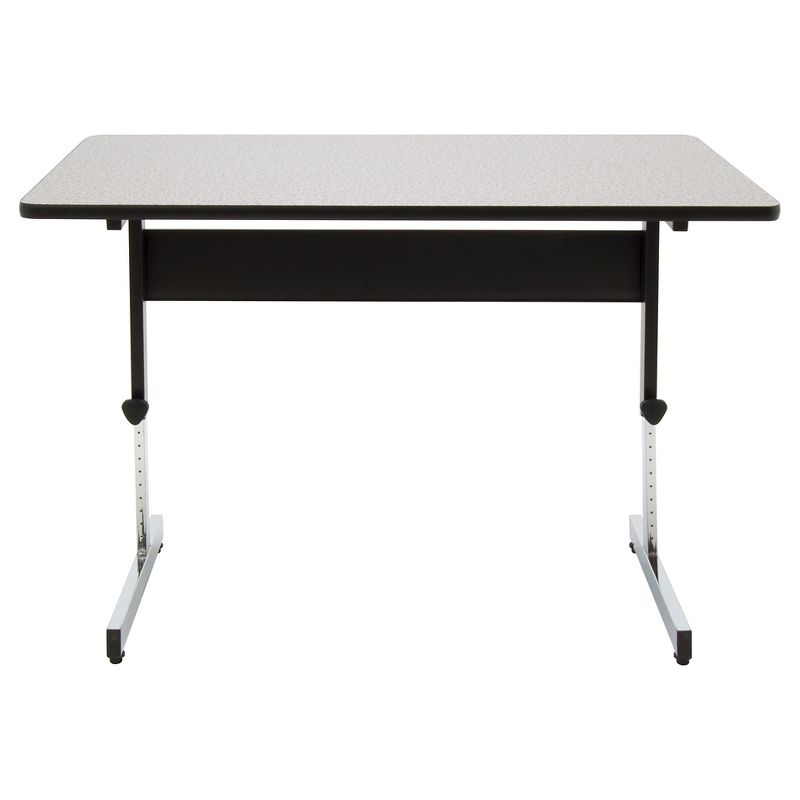 47.5" Canvas & Color Adjustable All Purpose Desk Black/Gray - Calico Designs