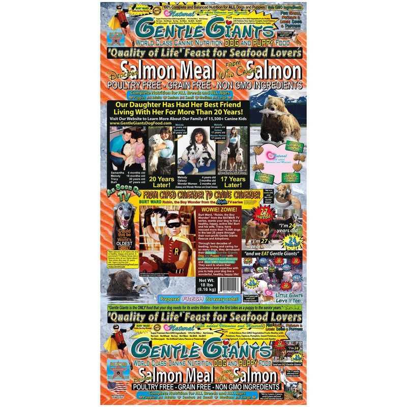 Gentle Giants Grain Free Salmon Feast Complete & Balanced Dry Dog Food - 18lbs