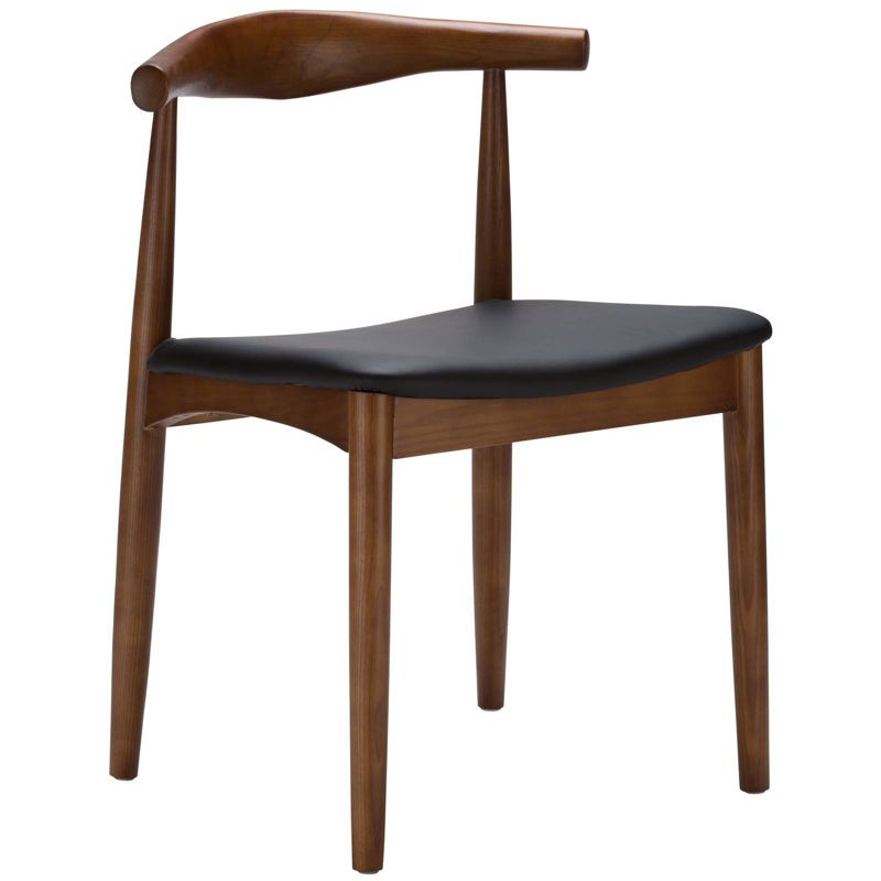 Set of 2 Rena Mid Century Dining Chair Walnut - Poly & Bark