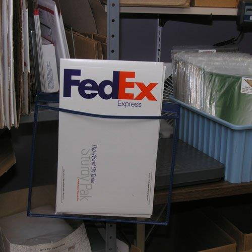 StoreSMART - Rigid Sewn Vinyl Plastic Pockets - Blue - 10 pack - 9 x 12 inches - Open Long Side - T85205L-B10