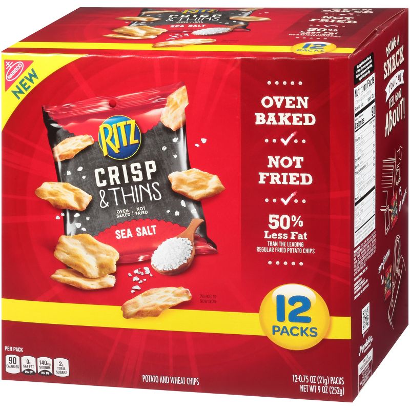 Ritz Crisp & Thins Sea Salt Potato Chips - 9oz