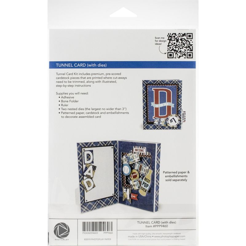 Photoplay Tunnel Card W/2 Rectangle Dies-Makes 3