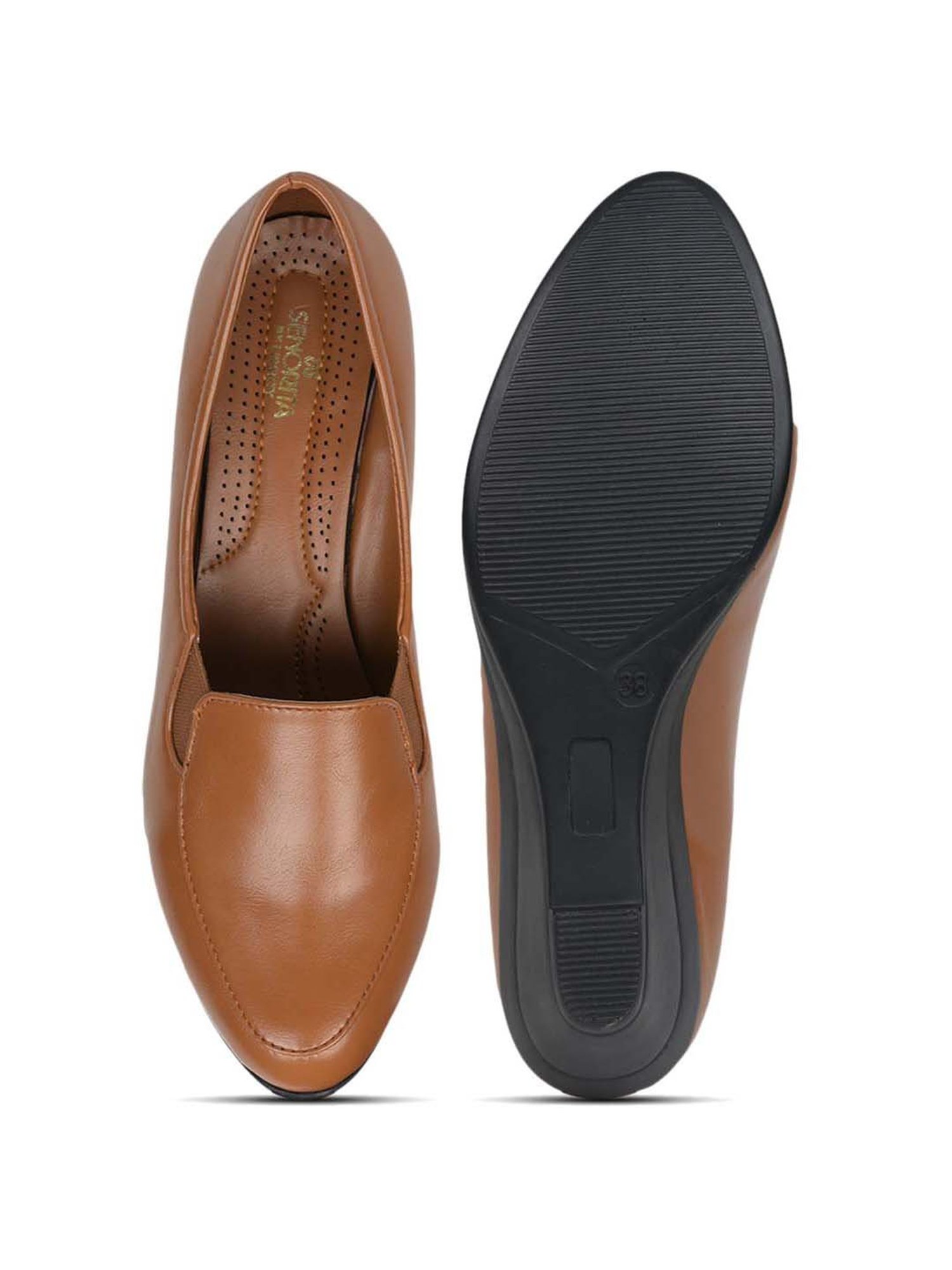 Senorita by Liberty Women's Tan Wedge Loafers