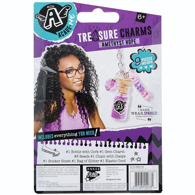 Anker Play Acade-Me Treasure Charm Bracelets Jewelry Craft Kit: Amethyst Hope (Purple)