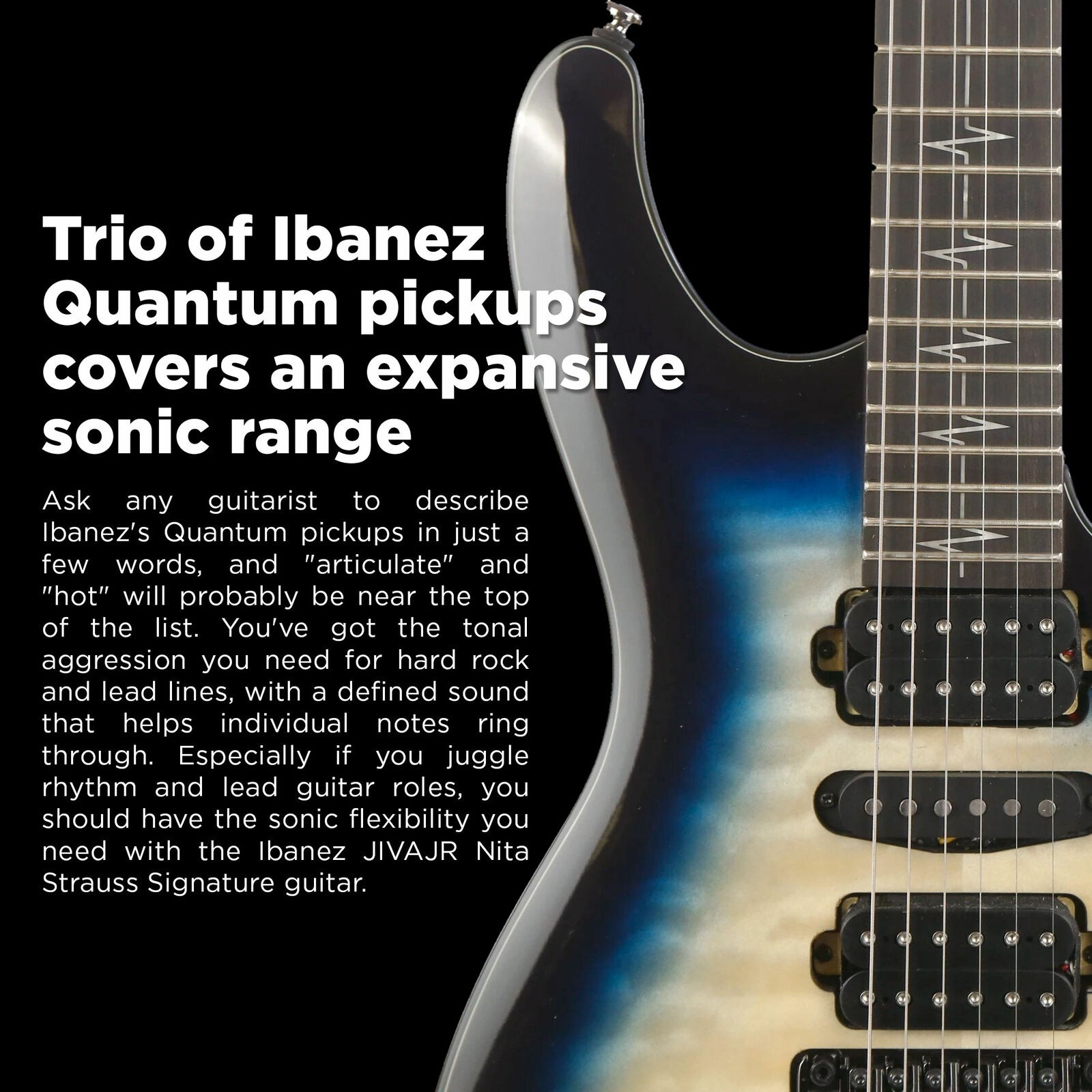 Ibanez JIVAJR Nita Strauss Signature Electric Guitar in Deep Sea Blonde