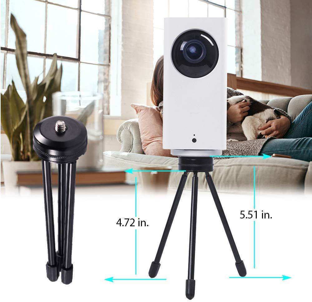HOLACA Mini 4.72 inch Sturdy Tripod Leg for Wyze Cam Pan,Dog Camera, Ricoh Theta S, Nikon Keymission 360, Insta360 ONE X 360 Cam, Suitable for 1/4 -20 Thread Mount Camera.