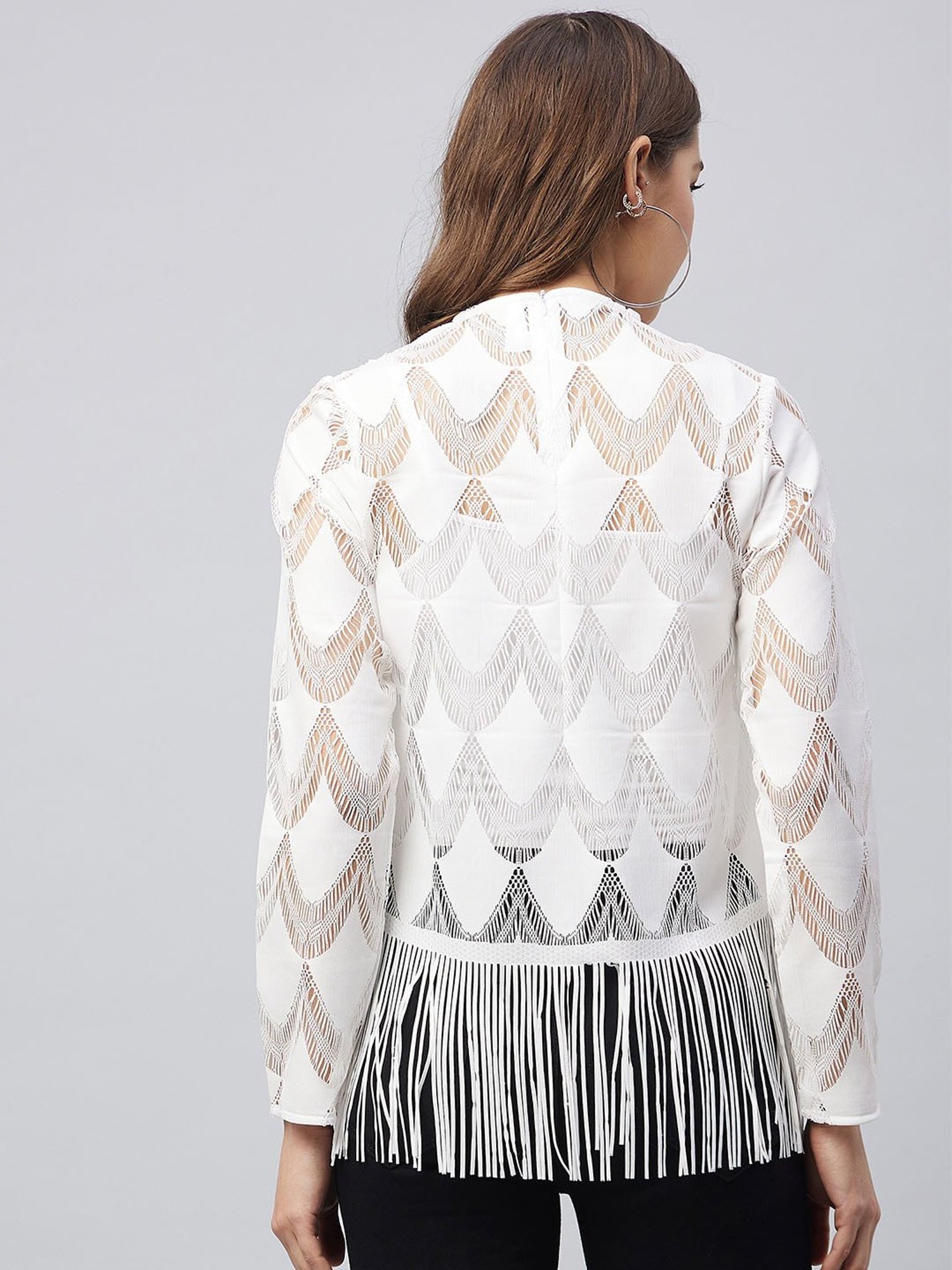 StyleStone White Lace Top