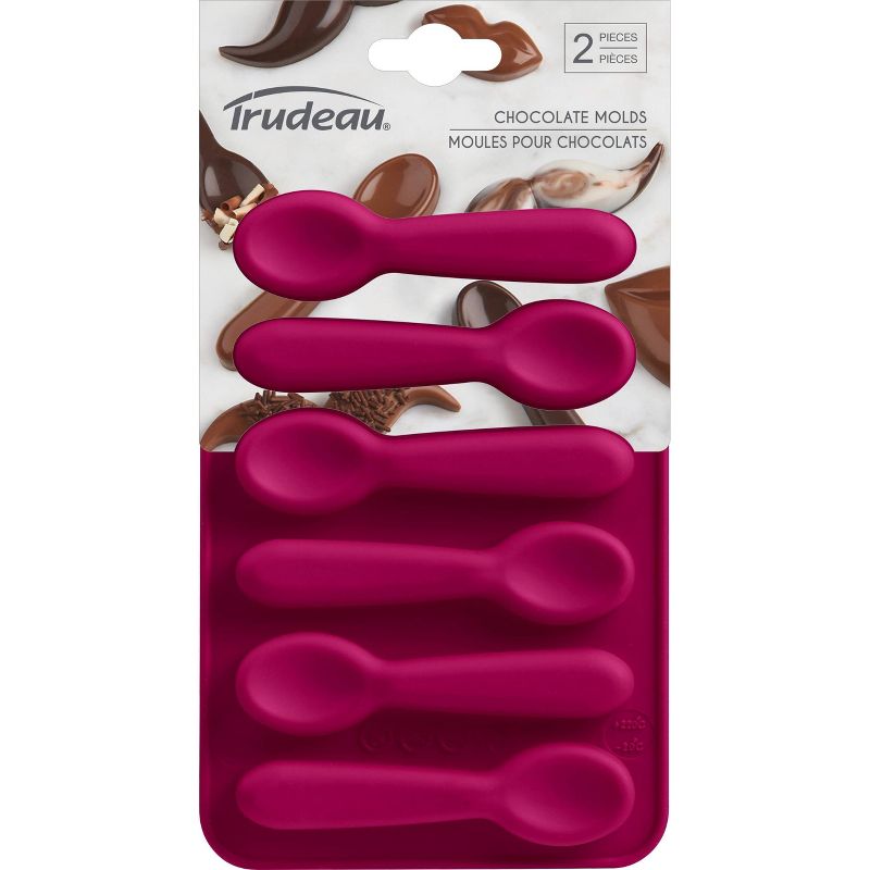 Trudeau 2pk Spoon Chocolate Molds Aqua
